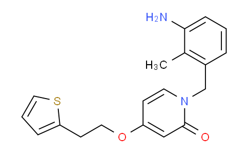 1-(3-Amino-2-methylbenzyl)-4-(2-(thiophen-2-yl)ethoxy)pyridin-2(1H)-one