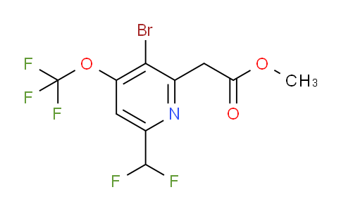 Methyl 3-bromo-6-(difluoromethyl)-4-(trifluoromethoxy)pyridine-2-acetate