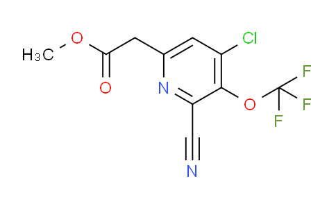 Methyl 4-chloro-2-cyano-3-(trifluoromethoxy)pyridine-6-acetate