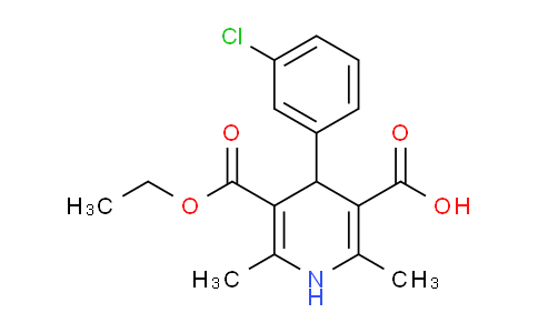 4-(3-Chlorophenyl)-5-(ethoxycarbonyl)-2,6-dimethyl-1,4-dihydropyridine-3-carboxylic acid