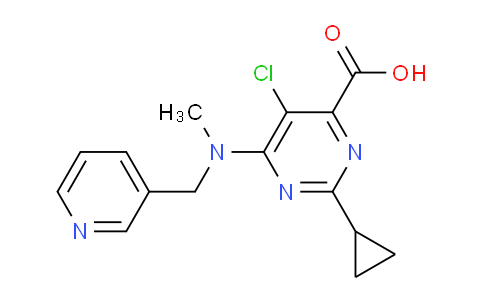 AM237025 | 1165936-28-6 | 5-Chloro-2-cyclopropyl-6-(methyl(pyridin-3-ylmethyl)amino)pyrimidine-4-carboxylic acid