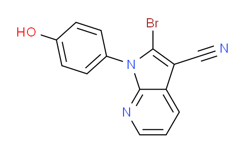 2-Bromo-1-(4-hydroxyphenyl)-1H-pyrrolo[2,3-b]pyridine-3-carbonitrile