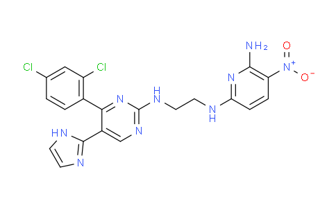 N2-(2-((4-(2,4-Dichlorophenyl)-5-(1H-imidazol-2-yl)pyrimidin-2-yl)amino)ethyl)-5-nitropyridine-2,6-diamine