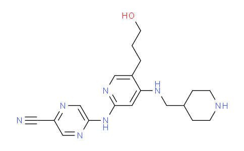 AM238017 | 1137478-25-1 | 5-((5-(3-Hydroxypropyl)-4-((piperidin-4-ylmethyl)amino)pyridin-2-yl)amino)pyrazine-2-carbonitrile