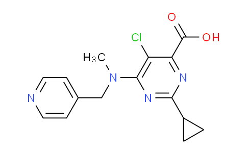 AM238130 | 1165936-29-7 | 5-Chloro-2-cyclopropyl-6-(methyl(pyridin-4-ylmethyl)amino)pyrimidine-4-carboxylic acid