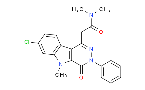 2-(7-Chloro-5-methyl-4-oxo-3-phenyl-4,5-dihydro-3H-pyridazino[4,5-b]indol-1-yl)-N,N-dimethylacetamide