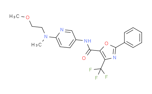 AM238221 | 939376-09-7 | N-(6-((2-Methoxyethyl)(methyl)amino)pyridin-3-yl)-2-phenyl-4-(trifluoromethyl)oxazole-5-carboxamide