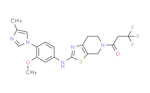AM238569 | 1077629-18-5 | 3,3,3-Trifluoro-1-(2-((3-methoxy-4-(4-methyl-1H-imidazol-1-yl)phenyl)amino)-6,7-dihydrothiazolo[5,4-c]pyridin-5(4H)-yl)propan-1-one