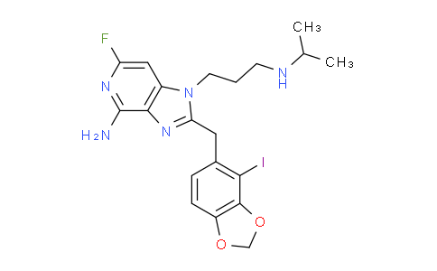 AM238650 | 1799421-10-5 | 6-Fluoro-2-((4-iodobenzo[d][1,3]dioxol-5-yl)methyl)-1-(3-(isopropylamino)propyl)-1H-imidazo[4,5-c]pyridin-4-amine