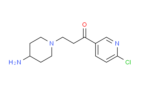 3-(4-Aminopiperidin-1-yl)-1-(6-chloropyridin-3-yl)propan-1-one