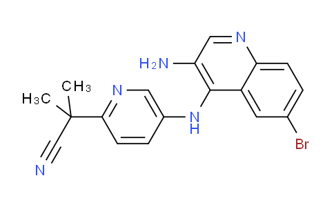AM238892 | 1370616-09-3 | 2-(5-((3-Amino-6-bromoquinolin-4-yl)amino)pyridin-2-yl)-2-methylpropanenitrile