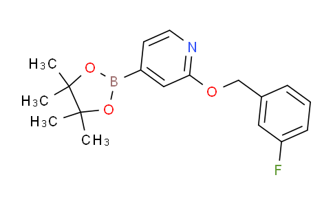 2-((3-Fluorobenzyl)oxy)-4-(4,4,5,5-tetramethyl-1,3,2-dioxaborolan-2-yl)pyridine