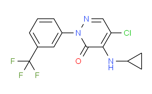 5-Chloro-4-(cyclopropylamino)-2-(3-(trifluoromethyl)phenyl)pyridazin-3(2H)-one