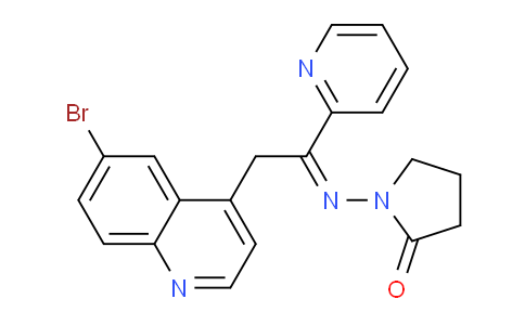1-((2-(6-Bromoquinolin-4-yl)-1-(pyridin-2-yl)ethylidene)amino)pyrrolidin-2-one