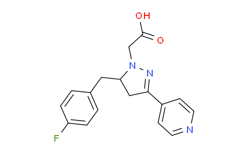 2-(5-(4-Fluorobenzyl)-3-(pyridin-4-yl)-4,5-dihydro-1H-pyrazol-1-yl)acetic acid