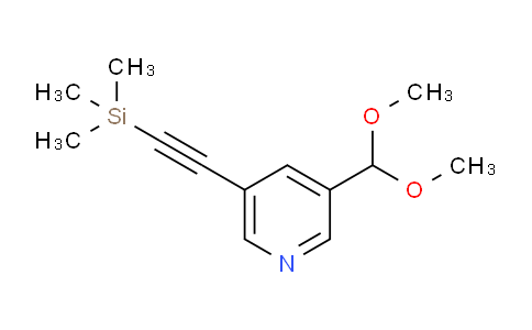 3-(Dimethoxymethyl)-5-((trimethylsilyl)ethynyl)pyridine