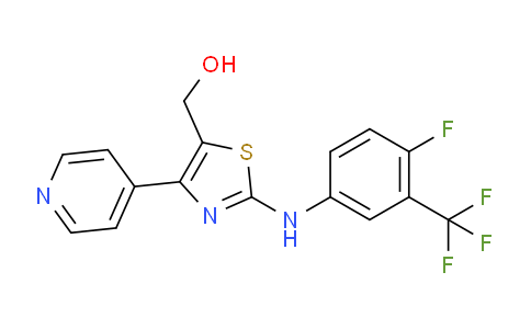 AM239520 | 929562-28-7 | (2-((4-Fluoro-3-(trifluoromethyl)phenyl)amino)-4-(pyridin-4-yl)thiazol-5-yl)methanol