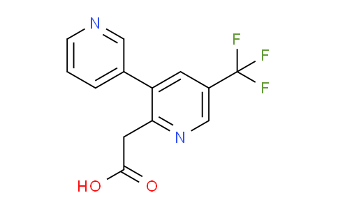 2-(3-(Pyridin-3-yl)-5-(trifluoromethyl)pyridin-2-yl)acetic acid