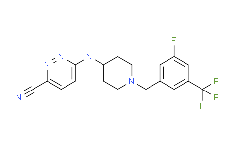 AM239651 | 1032714-06-9 | 6-((1-(3-Fluoro-5-(trifluoromethyl)benzyl)piperidin-4-yl)amino)pyridazine-3-carbonitrile