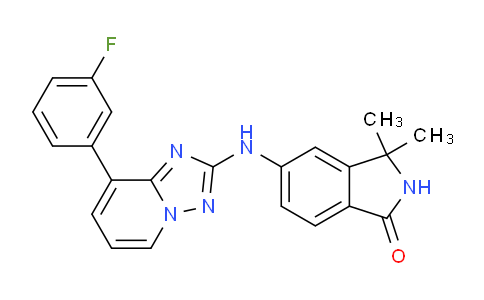 5-((8-(3-Fluorophenyl)-[1,2,4]triazolo[1,5-a]pyridin-2-yl)amino)-3,3-dimethylisoindolin-1-one