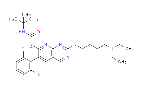 AM240021 | 192705-80-9 | 1-(tert-Butyl)-3-(6-(2,6-dichlorophenyl)-2-((4-(diethylamino)butyl)amino)pyrido[2,3-d]pyrimidin-7-yl)urea