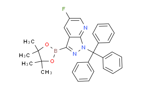 AM240149 | 1383446-11-4 | 5-Fluoro-3-(4,4,5,5-tetramethyl-1,3,2-dioxaborolan-2-yl)-1-trityl-1H-pyrazolo[3,4-b]pyridine