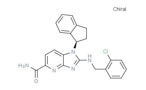 AM240151 | 1202159-38-3 | (R)-2-((2-Chlorobenzyl)amino)-1-(2,3-dihydro-1H-inden-1-yl)-1H-imidazo[4,5-b]pyridine-5-carboxamide