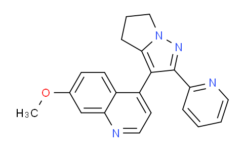 7-Methoxy-4-(2-(pyridin-2-yl)-5,6-dihydro-4H-pyrrolo[1,2-b]pyrazol-3-yl)quinoline
