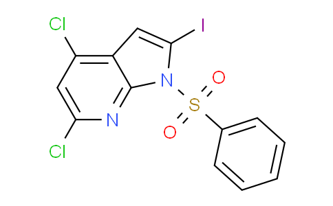 AM240357 | 1227270-53-2 | 4,6-Dichloro-2-iodo-1-(phenylsulfonyl)-1H-pyrrolo[2,3-b]pyridine