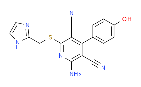 AM240359 | 333962-91-7 | 2-(((1H-Imidazol-2-yl)methyl)thio)-6-amino-4-(4-hydroxyphenyl)pyridine-3,5-dicarbonitrile