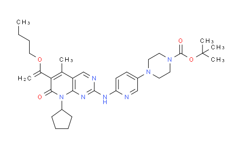 tert-Butyl 4-(6-((6-(1-butoxyvinyl)-8-cyclopentyl-5-methyl-7-oxo-7,8-dihydropyrido[2,3-d]pyrimidin-2-yl)amino)pyridin-3-yl)piperazine-1-carboxylate