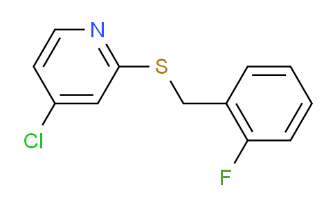 AM240526 | 1346707-43-4 | 4-Chloro-2-((2-fluorobenzyl)thio)pyridine