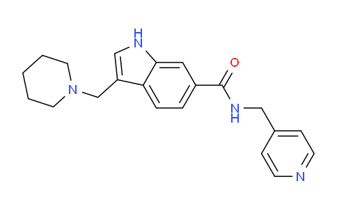 AM240806 | 1055999-98-8 | 3-(Piperidin-1-ylmethyl)-N-(pyridin-4-ylmethyl)-1H-indole-6-carboxamide