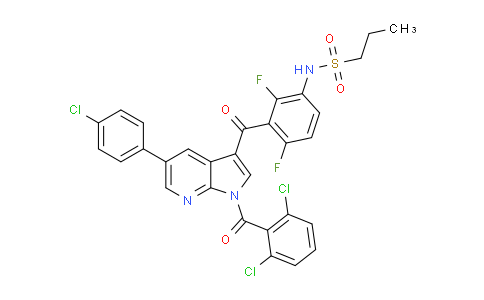 AM241186 | 1262985-23-8 | N-(3-(5-(4-Chlorophenyl)-1-(2,6-dichlorobenzoyl)-1H-pyrrolo[2,3-b]pyridine-3-carbonyl)-2,4-difluorophenyl)propane-1-sulfonamide