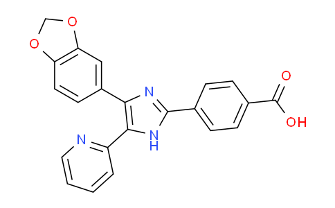 4-(4-(Benzo[d][1,3]dioxol-5-yl)-5-(pyridin-2-yl)-1H-imidazol-2-yl)benzoic acid