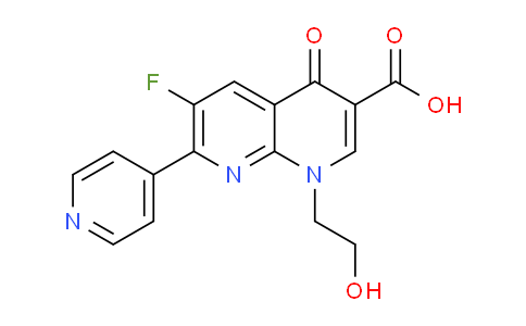 6-Fluoro-1-(2-hydroxyethyl)-4-oxo-7-(pyridin-4-yl)-1,4-dihydro-1,8-naphthyridine-3-carboxylic acid