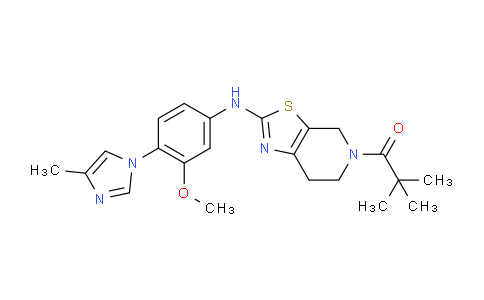 AM241686 | 1077629-19-6 | 1-(2-((3-Methoxy-4-(4-methyl-1H-imidazol-1-yl)phenyl)amino)-6,7-dihydrothiazolo[5,4-c]pyridin-5(4H)-yl)-2,2-dimethylpropan-1-one