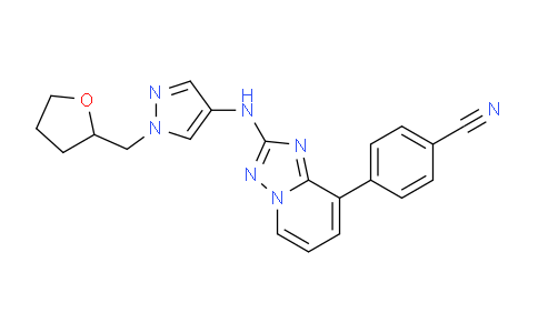 AM241789 | 1202618-71-0 | 4-(2-((1-((Tetrahydrofuran-2-yl)methyl)-1H-pyrazol-4-yl)amino)-[1,2,4]triazolo[1,5-a]pyridin-8-yl)benzonitrile