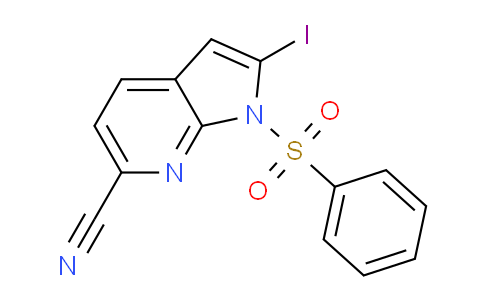 2-Iodo-1-(phenylsulfonyl)-1H-pyrrolo[2,3-b]pyridine-6-carbonitrile