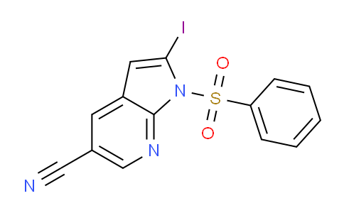 AM242188 | 1227269-21-7 | 2-Iodo-1-(phenylsulfonyl)-1H-pyrrolo[2,3-b]pyridine-5-carbonitrile