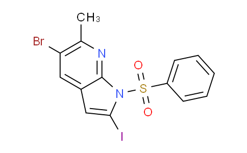 5-Bromo-2-iodo-6-methyl-1-(phenylsulfonyl)-1H-pyrrolo[2,3-b]pyridine