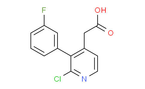 2-Chloro-3-(3-fluorophenyl)pyridine-4-acetic acid