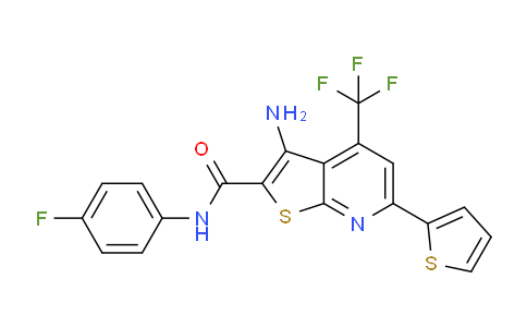 AM242771 | 313380-27-7 | 3-Amino-6-thiophen-2-yl-4-trifluoromethyl-thieno[2,3-b]pyridine-2-carboxylic acid (4-fluoro-phenyl)-amide