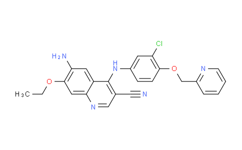 6-Amino-4-((3-chloro-4-(pyridin-2-ylmethoxy)phenyl)amino)-7-ethoxyquinoline-3-carbonitrile