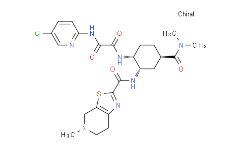 AM242833 | 1255529-23-7 | N1-(5-Chloropyridin-2-yl)-N2-((1R,2S,4R)-4-(dimethylcarbamoyl)-2-(5-methyl-4,5,6,7-tetrahydrothiazolo[5,4-c]pyridine-2-carboxamido)cyclohexyl)oxalamide