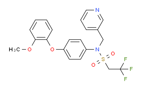 AM242969 | 353231-17-1 | 2,2,2-Trifluoro-N-(4-(2-methoxyphenoxy)phenyl)-N-(pyridin-3-ylmethyl)ethanesulfonamide