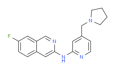 AM242977 | 1204701-87-0 | 7-Fluoro-N-(4-(pyrrolidin-1-ylmethyl)pyridin-2-yl)isoquinolin-3-amine