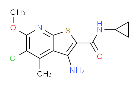 AM243028 | 886047-13-8 | 3-Amino-5-chloro-N-cyclopropyl-6-methoxy-4-methylthieno[2,3-b]pyridine-2-carboxamide