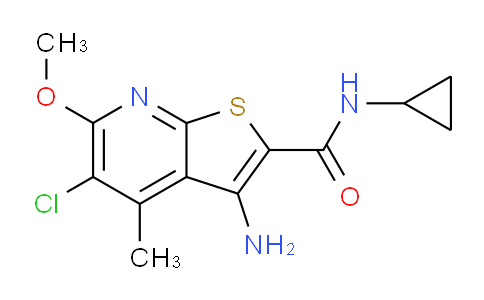 3-Amino-5-chloro-N-cyclopropyl-6-methoxy-4-methylthieno[2,3-b]pyridine-2-carboxamide