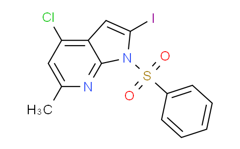 4-Chloro-2-iodo-6-methyl-1-(phenylsulfonyl)-1H-pyrrolo[2,3-b]pyridine